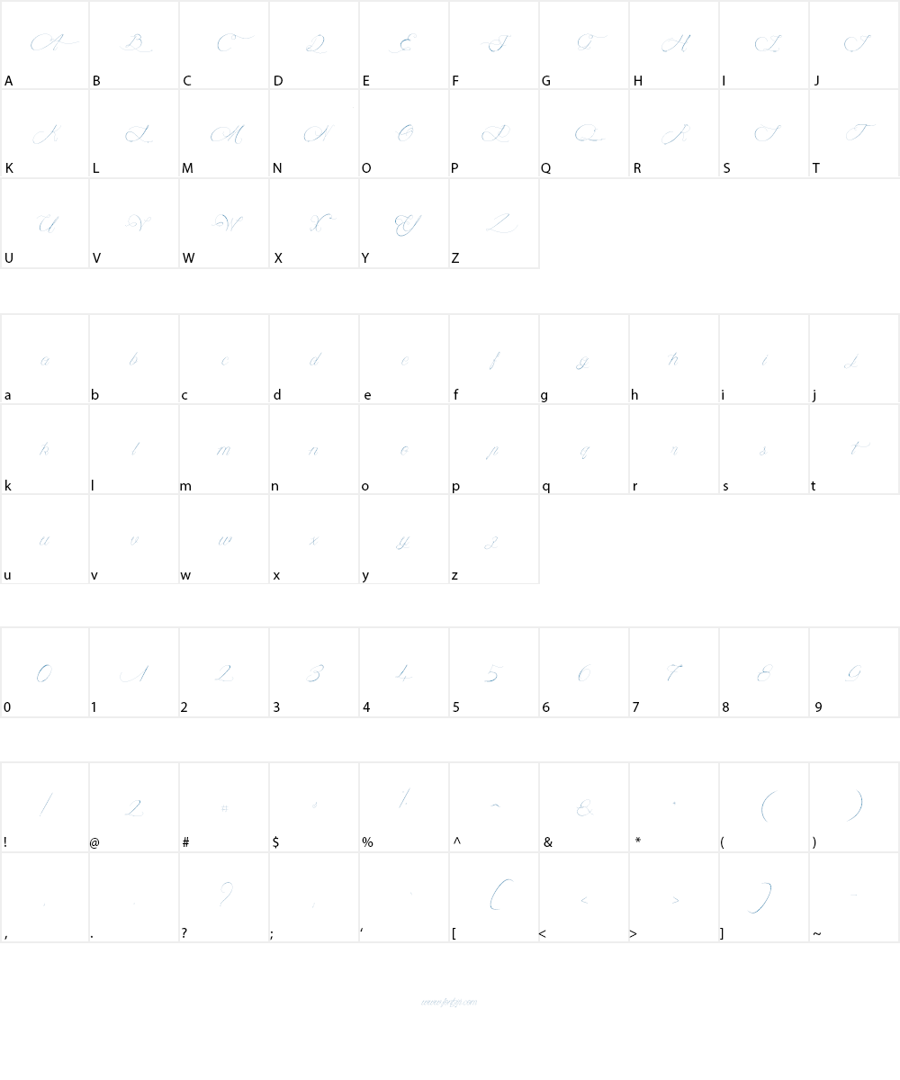 Midnight Legend Font Character